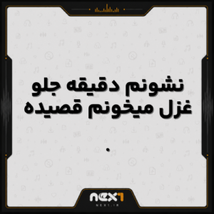 نشونم دقیقه جلو غزل میخونم قصیده